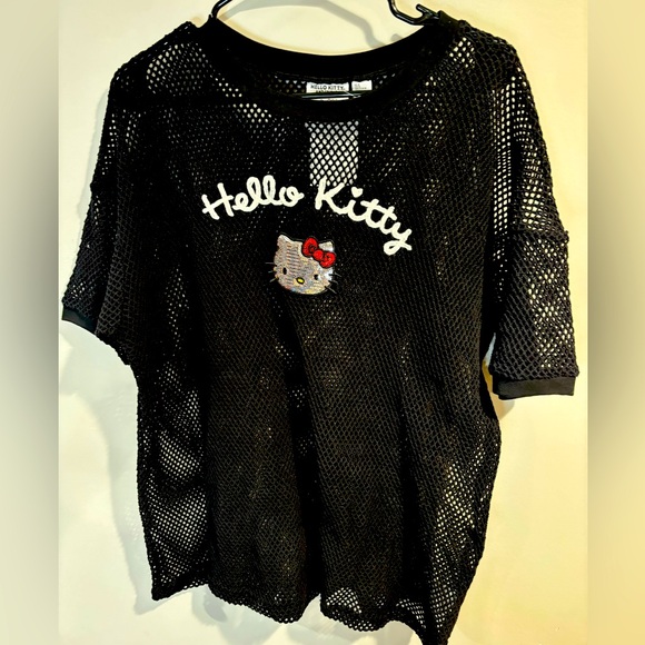 Forever 21 Tops - Hello Kitty - Black Mesh Tee - size Medium - Forever 21 NWT